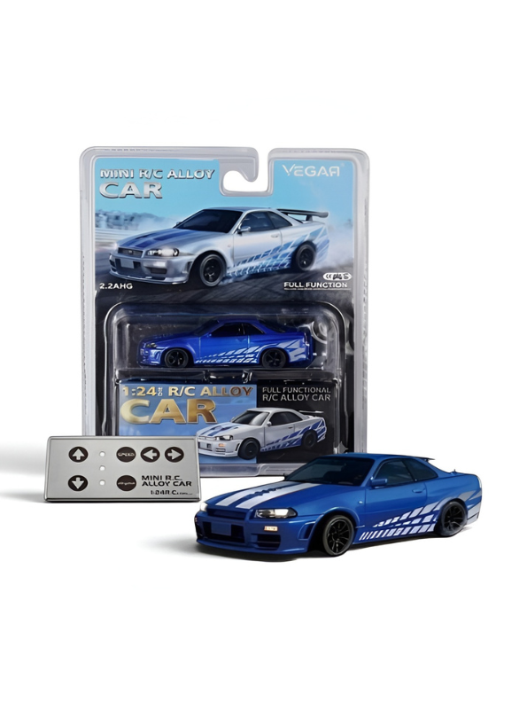 Mini Nissan Alloy RC Drift Car - 2.4GHz High-Speed Rechargeable Remote Control Street Racing Toy MD588issan