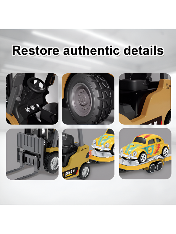 Mini RC Forklift Toy – Alloy Remote Control Construction Vehicle with App Control TV7307.
