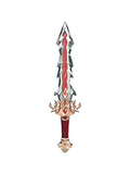 Miniature Fantasy Sword Collectible - Red and Silver Spiked Blade NX12486