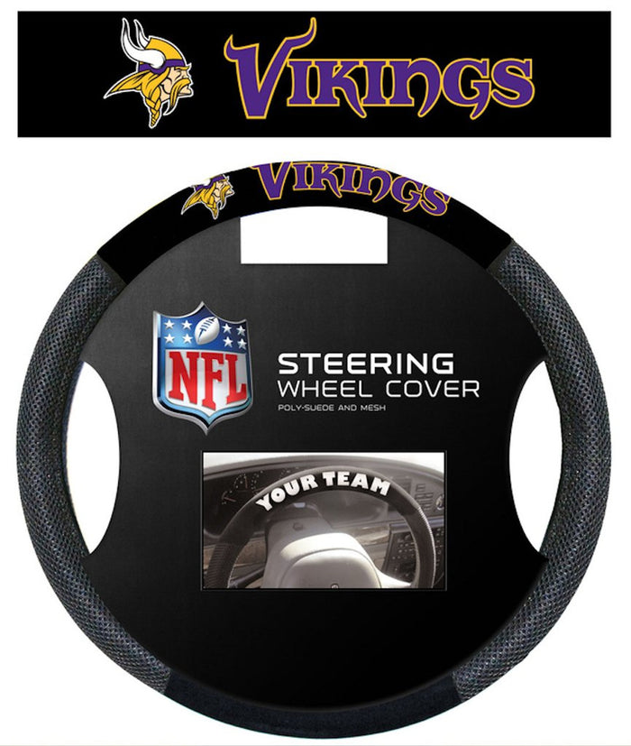 Minnesota Vikings Steering Wheel Cover Mesh Style CO-0