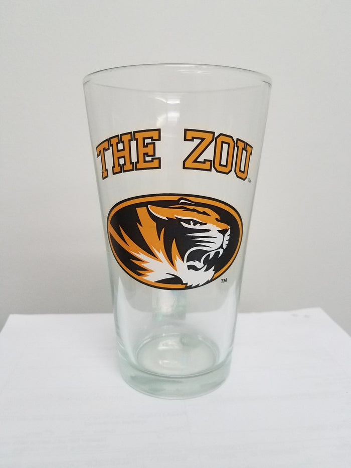 Missouri Tigers Glass Pint 16oz The Zou CO-0