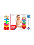 Monkey Ball Drop Toy – 5-Tier Swirl Ball Ramp Tower with Rattling Balls, Educational STEM Toy LMI10871.