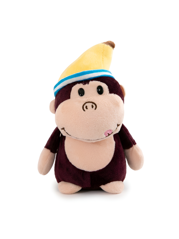 Monkey Plush Toy with Nightcap 7-Inch – Soft Stuffed Monkey Animal Brown ST11920.