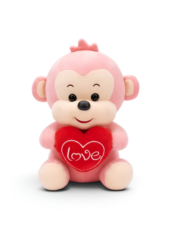 Monkey Plush with "Love" Heart – 10-Inch Stuffed Soft Valentine’s Day & Anniversary Gift ST15753