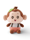 Monkey Toy – 15-Inch Plush Soft Stuffed Animal with Striped Shirt & Red Corduroy Overalls – Ideal Gift for Kids ST14495