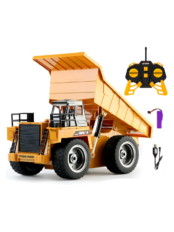 MudMonster X5 – Advanced 5-Channel Remote Control Dump Truck Toy for Kids with Realistic Features - MD1011.