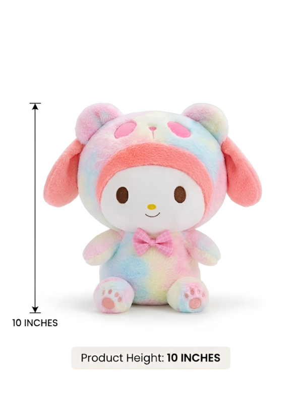 My Melody 10" Tie-Dye Bear Costume Plush – Sanrio Kawaii Soft Toy Collection ST11480.