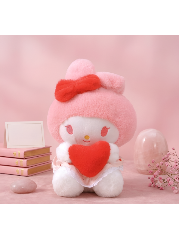 My Melody Plush Toy with Heart - Adorable 8-Inch Soft Collectible Gift for Kids ST11451