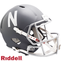 Nebraska Cornhuskers Helmet Riddell Replica Full Size Speed Style Slate Alternate-0