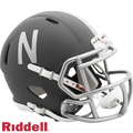 Nebraska Cornhuskers Helmet Riddell Replica Mini Speed Style Slate Alternate-0