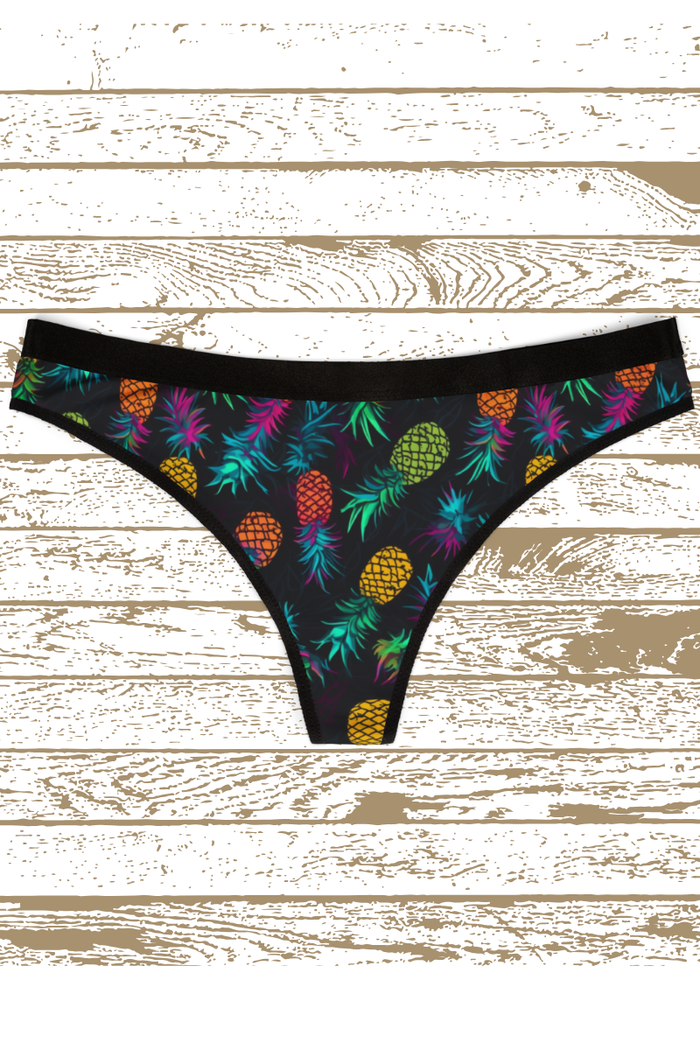 Neon Upside-Down Pineapple Thong