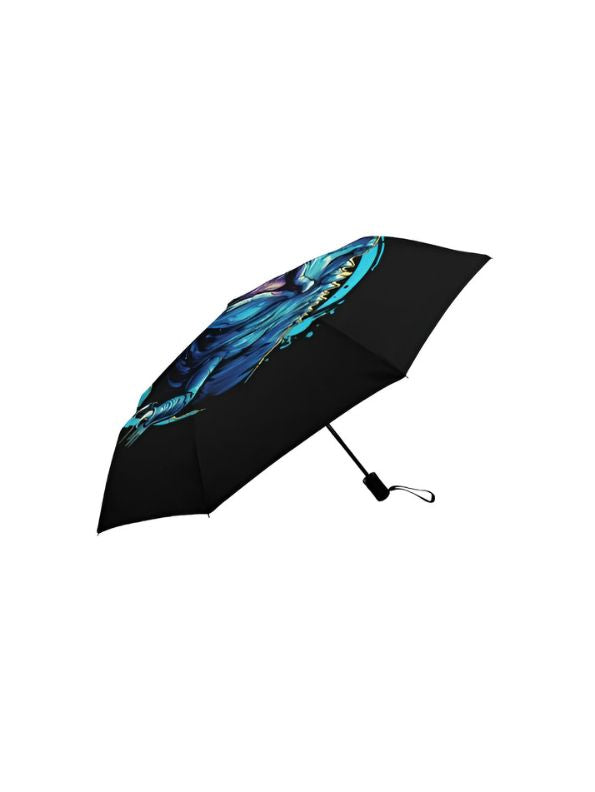NeoRex - 50cm Dinosaur Print Umbrella with Neon Lightning Design | Fun & Colorful Kids Umbrella NOV9931.