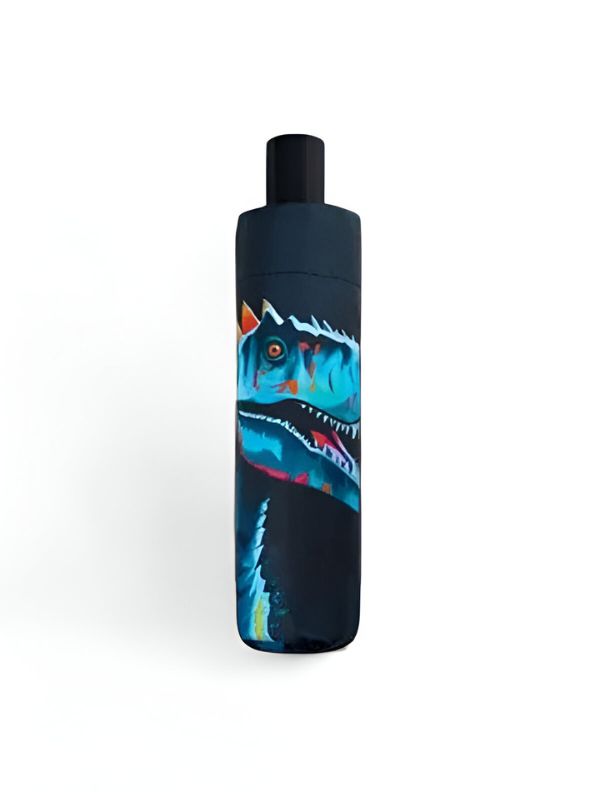 NeoRex - 50cm Dinosaur Print Umbrella with Neon Lightning Design | Fun & Colorful Kids Umbrella NOV9931.