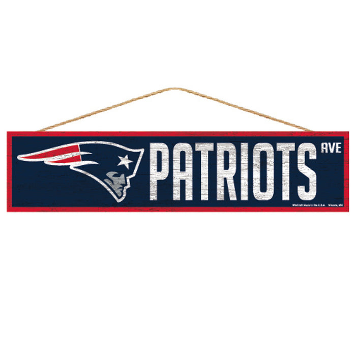 New England Patriots Sign 4x17 Wood Avenue Design-0