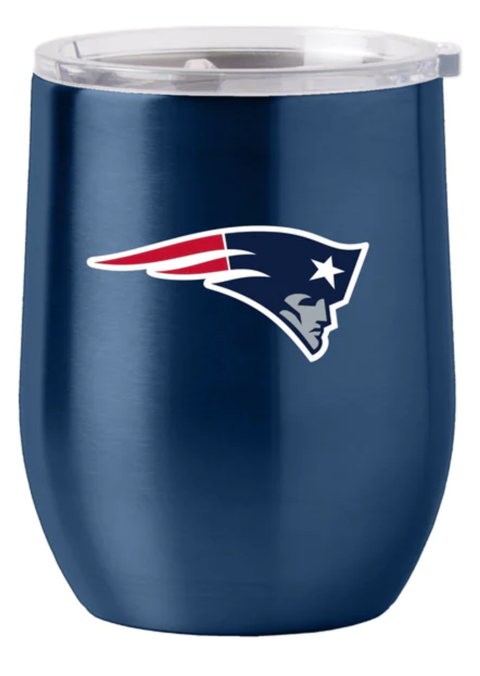 New England Patriots Travel Tumbler 16oz Stainless Steel Curved-0