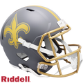 New Orleans Saints Helmet Riddell Replica Full Size Speed Style Slate Alternate-0