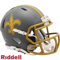 New Orleans Saints Helmet Riddell Replica Mini Speed Style Slate Alternate-0
