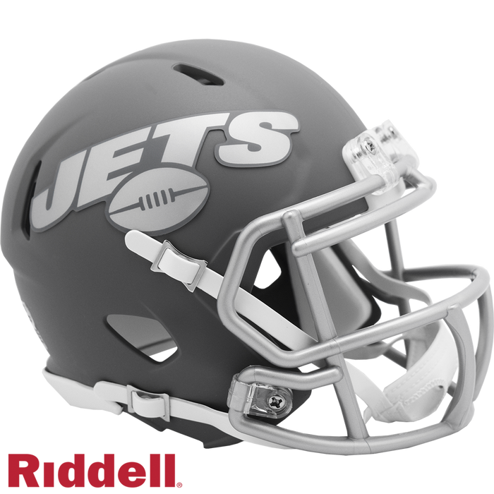 New York Jets Helmet Riddell Replica Mini Speed Style Slate Alternate-0