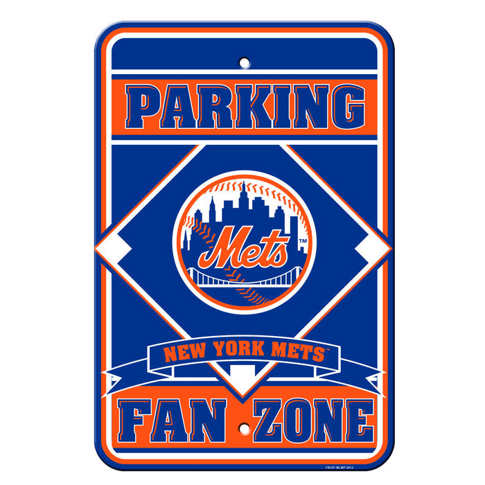 New York Mets Sign 12x18 Plastic Fan Zone Parking Style CO-0