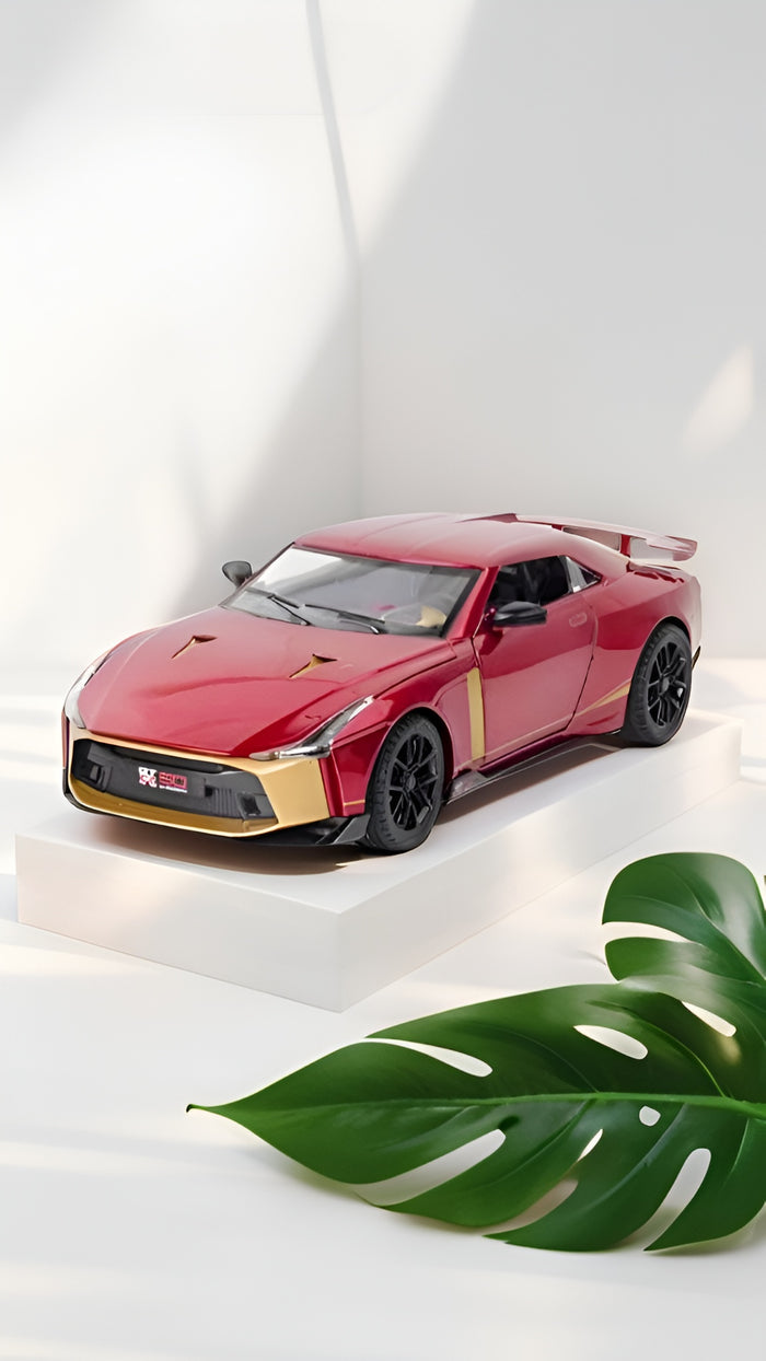 Nissan GT-R50 by Italdesign Diecast Model Car - 1/24 Scale Special Edition - Collectible Toy Car with Pull-Back Action, Lights, and Sound - Perfect Gift for Car Enthusiasts - Free Car Inside - LMI15124