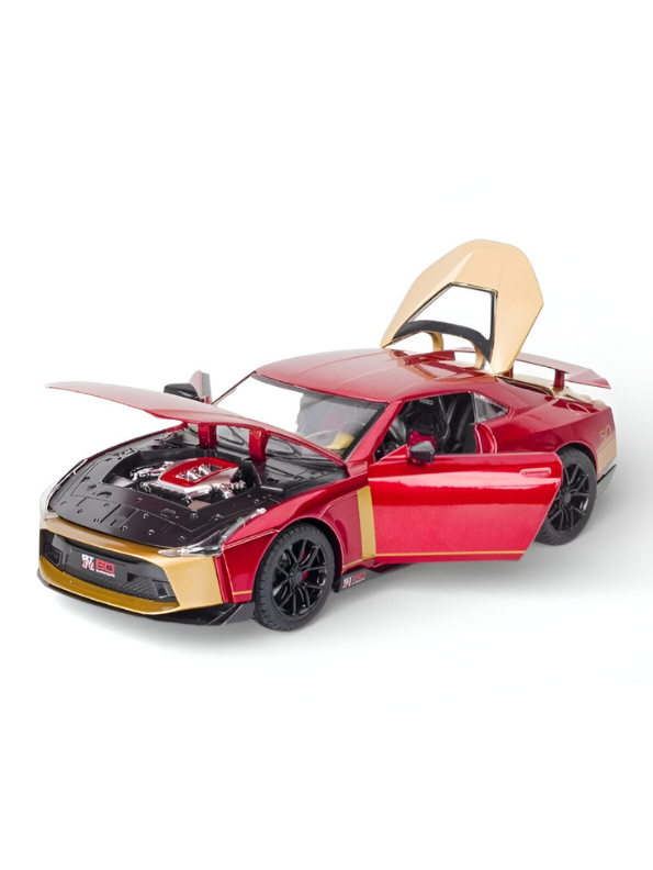 Nissan GT-R50 by Italdesign Diecast Model Car - 1/24 Scale Special Edition - Collectible Toy Car with Pull-Back Action, Lights, and Sound - Perfect Gift for Car Enthusiasts - Free Car Inside - LMI15124