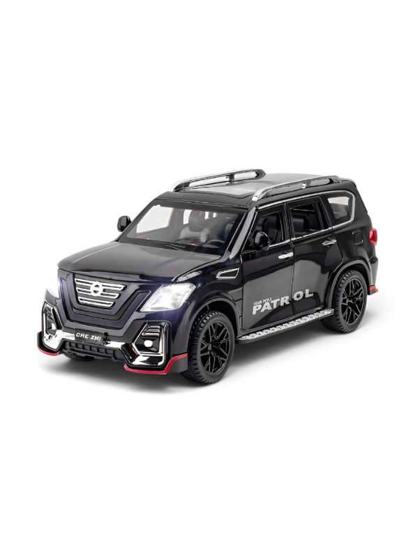 Nissan Patrol Diecast Alloy SUV Model - 1:24 Scale Pull-Back Toy Car with Lights & Sound TV6228