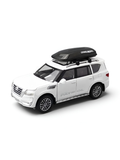 Nissan Patrol Diecast Model Car 1:32 Scale White Alloy Metal Toy Car with Opening Doors for Collectors TV5652
