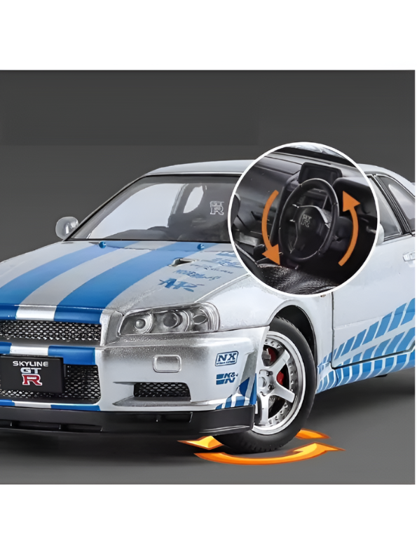 Nissan Skyline GT-R R34 1:18 Diecast Collectible Car Model – Realistic Metal Replica TV5938