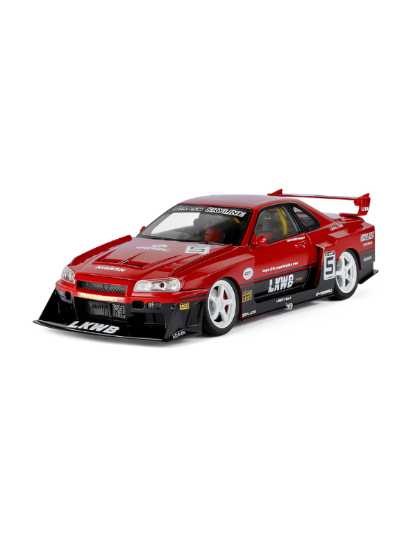 Nissan Skyline GT-R R34 LBWK Diecast Model 1:24 Scale Car Collectible TV7185.