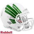 North Texas Mean Green Helmet Riddell Replica Mini Speed Style Matte White-0