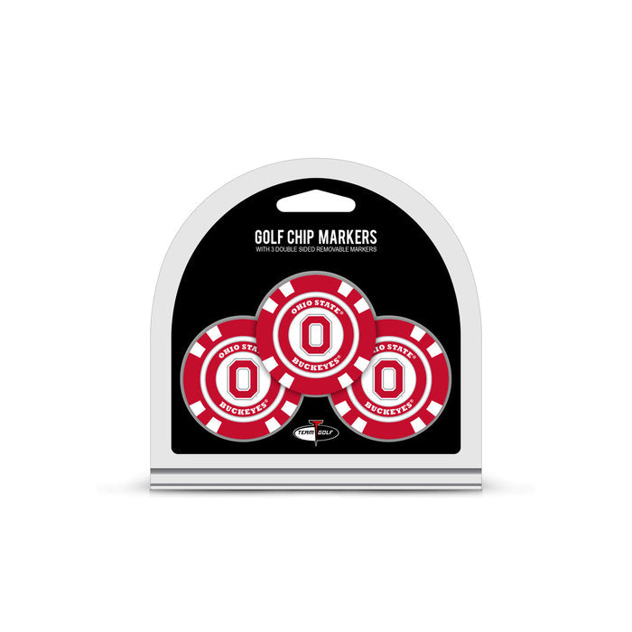 Ohio State Buckeyes Golf Chip with Marker 3 Pack-0