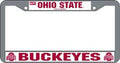 Ohio State Buckeyes License Plate Frame Chrome-0