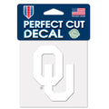 Oklahoma Sooners Decal 4x4 Perfect Cut White-0
