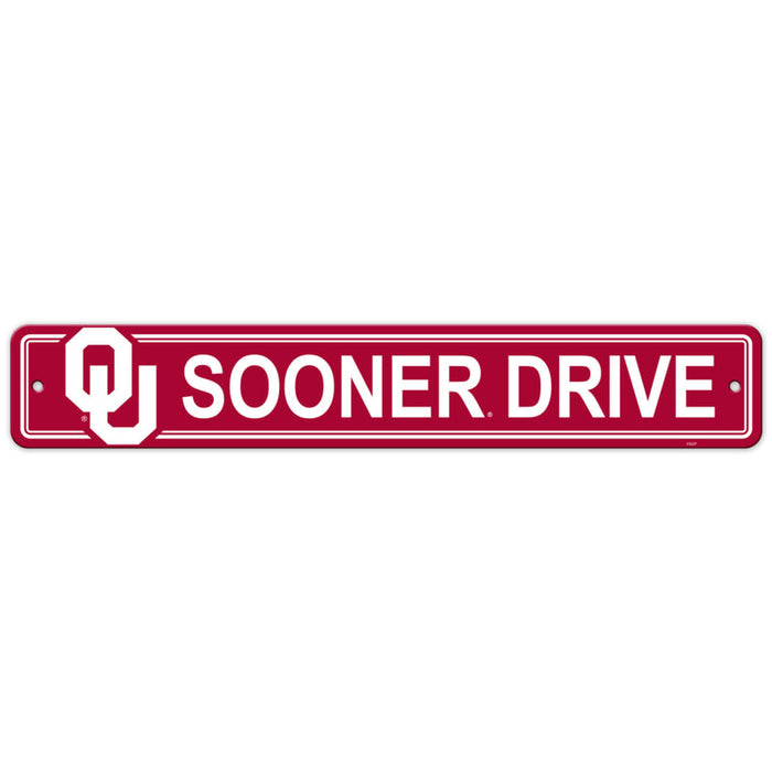Oklahoma Sooners Sign 4x24 Plastic Street Style CO-0