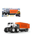 Orange - Transport Carrier – Pull Back Vehicle Truck for Kids LMI12108.