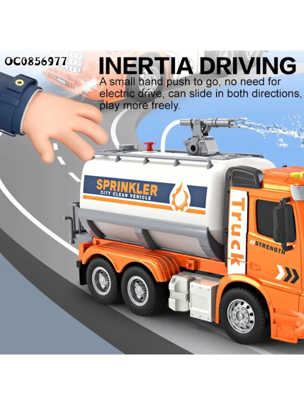 Orange - Water Tanker Carrier – Durable, Push & Go Vehicle Toy for Boys & Girls NX15049.