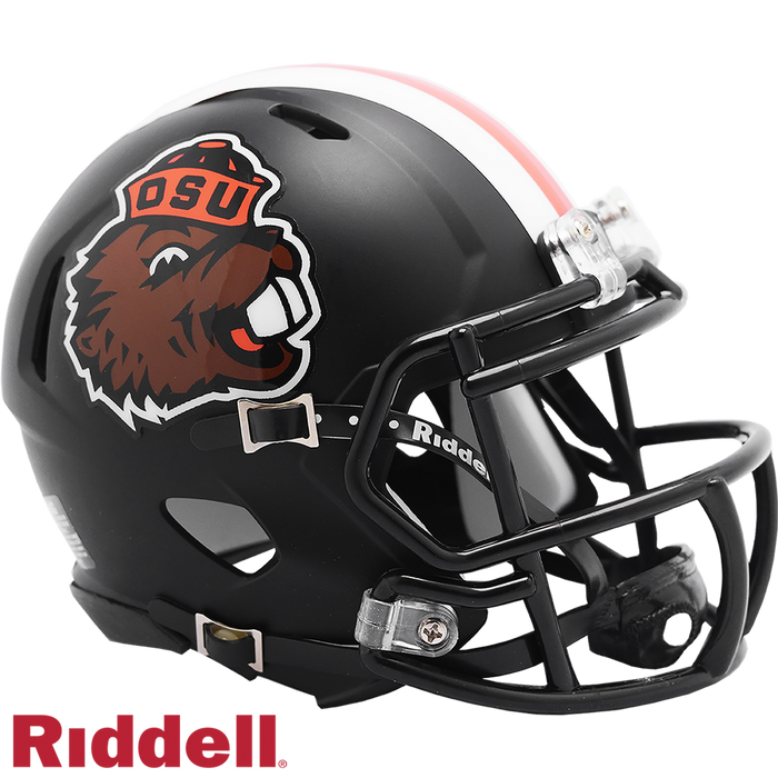 Oregon State Beavers Helmet Riddell Replica Mini Speed Style Satin Black-0