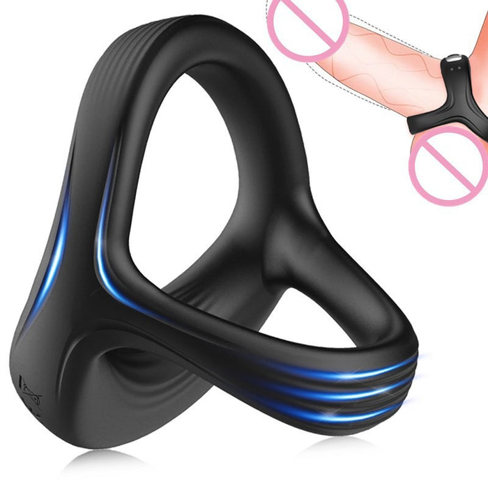 Orena Male Y-Type Lock Fine Ring Pure Silicone Three-Ring Male Bondage Ring Scrotum Ring Sex Toys