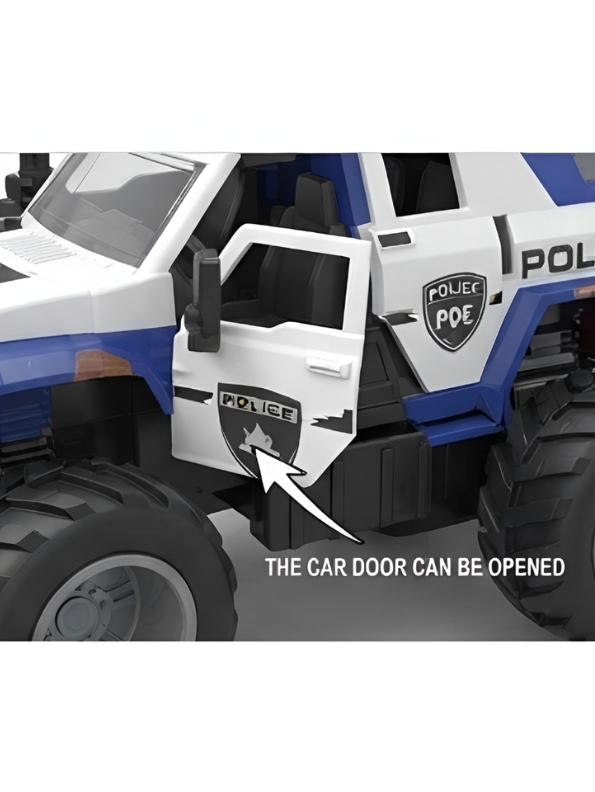 Pack Of 2 8-Wheeler Police Monster Truck with Lights & Sounds MD552