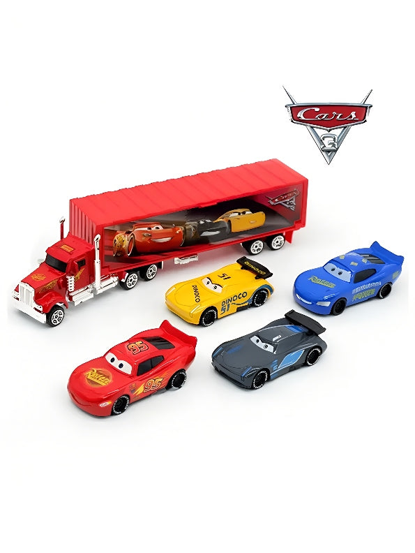 Pack of 4 Truck with Lightning McQueen Cars Anime Toys (TV-May-13): Experience Hot Wheels, Flash McQueen, and Lightning McQueen from Cars 2 & 3! - Toyloft