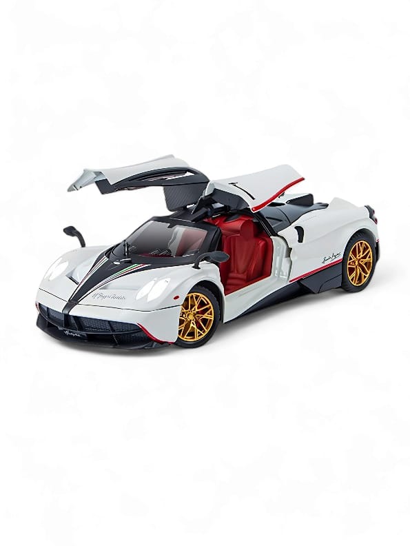 Pagani Huayra Purple Luxury Die-Cast Metal Model with Opening Doors & Gold Rims - 1:24 Scale Perfect Collector Gift LMI15117