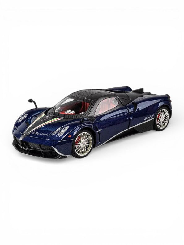 Pagani Huayra Purple Luxury Die-Cast Metal Model with Opening Doors & Gold Rims - 1:24 Scale Perfect Collector Gift LMI15117