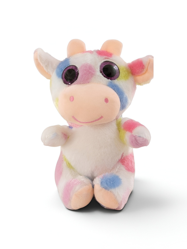 Pastel Rainbow Spotted Plushie 8-Inch – Soft Huggable Stuffed Animal Gift for Toddlers ST14761