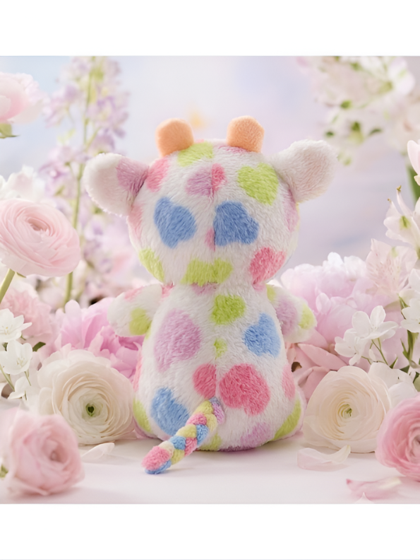 Pastel Rainbow Spotted Plushie 8-Inch – Soft Huggable Stuffed Animal Gift for Toddlers ST14761