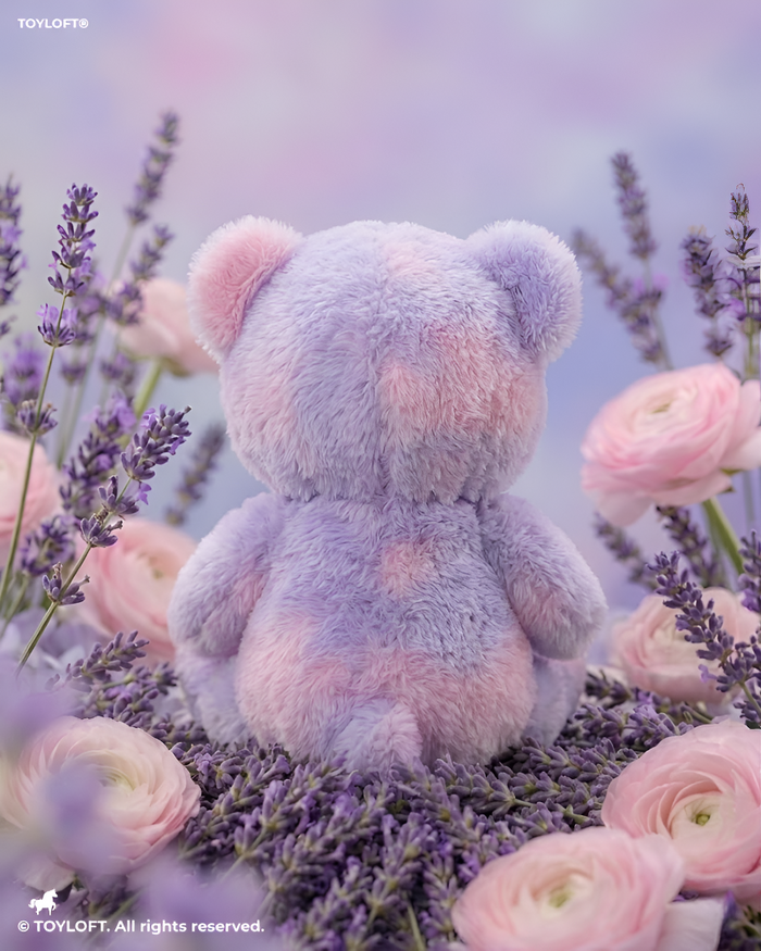 Pastel Tie-Dye Soft Teddy Bear8"Soft Plush Toy with Pink Bow Tie ST11094