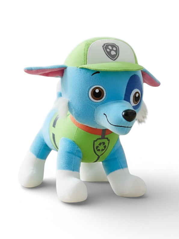 Paw Patrol Rocky Plush Toy 22CM – Green Recycling Pup Soft Stuffed Animal Puppy Gift for Kids & Toddlers ST7948