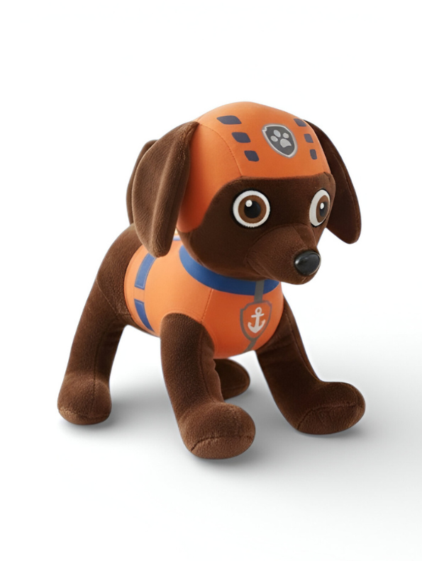 Paw Patrol Zuma Plush Toy 22cm – Chocolate Labrador Soft Toy in Orange Rescue Uniform | Official Kids Cartoon Character Gift ST7948