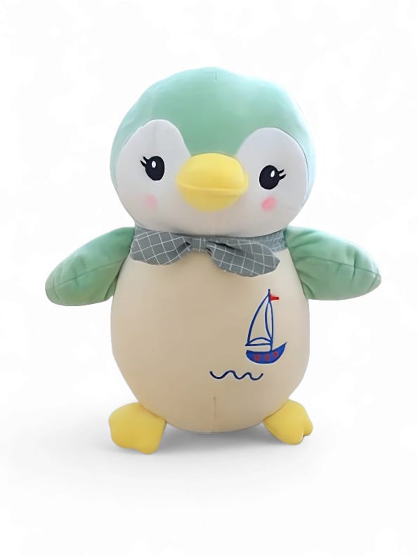 Penguin Soft Toy For Kids - Green (MS-M-3) - Toyloft
