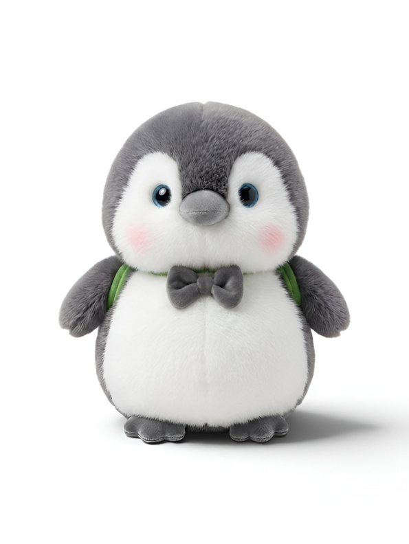Penguin Toy with Bow Tie & Backpack – CozyPal 8-Inch Plush Ultra-Soft Stuffed Animal for Toddlers and Kids ST16672