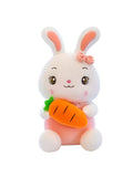 PINK - CozyCarrot Rabbit Plush – 10 Inch Soft White Bunny Pillow | Cute & Cuddly Gift for Kids - ST14150